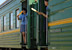 モンゴルの列車